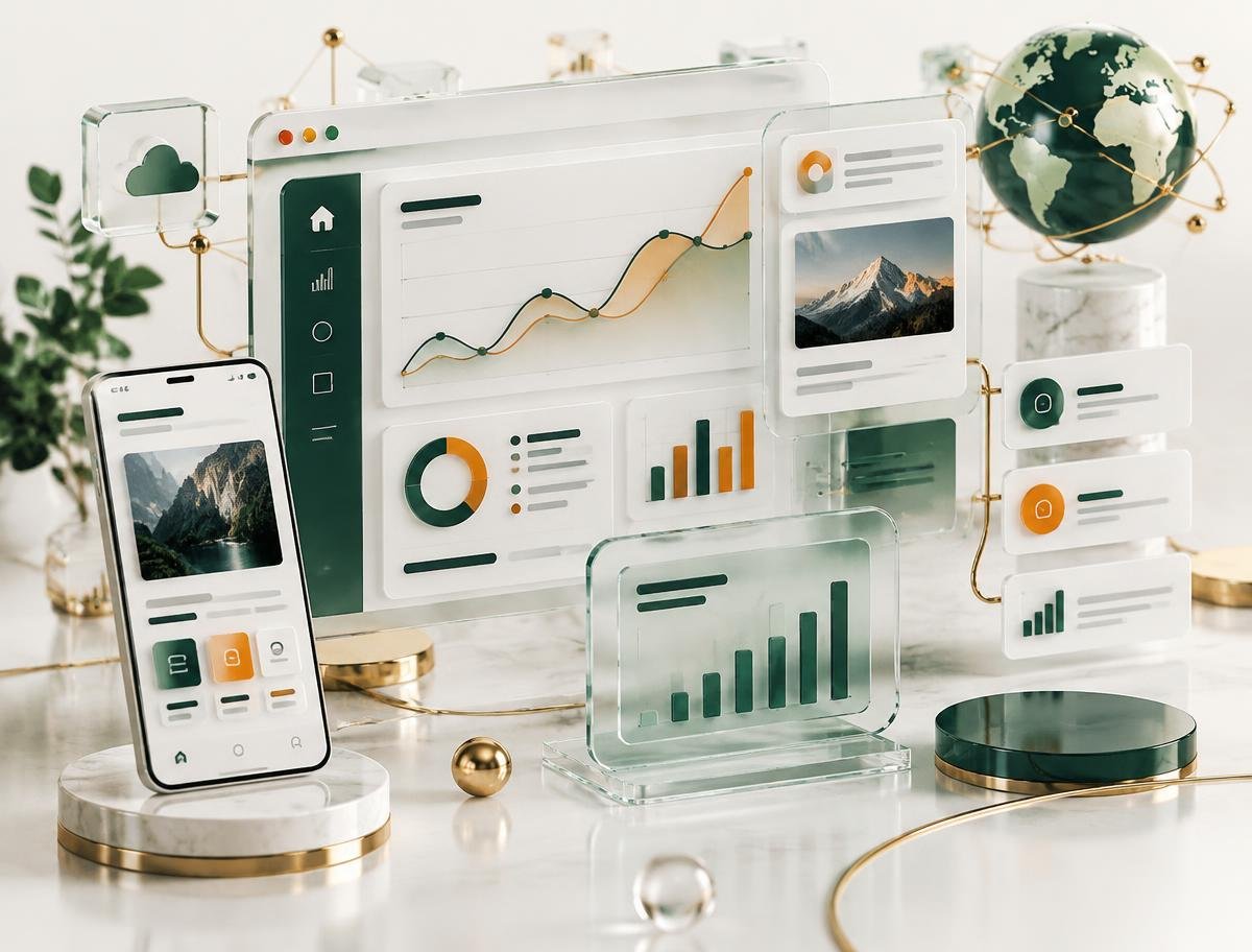 Connected software platform and growth analytics visualization